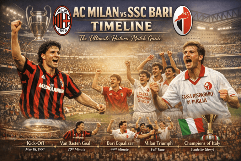 AC Milan vs SSC Bari Timeline