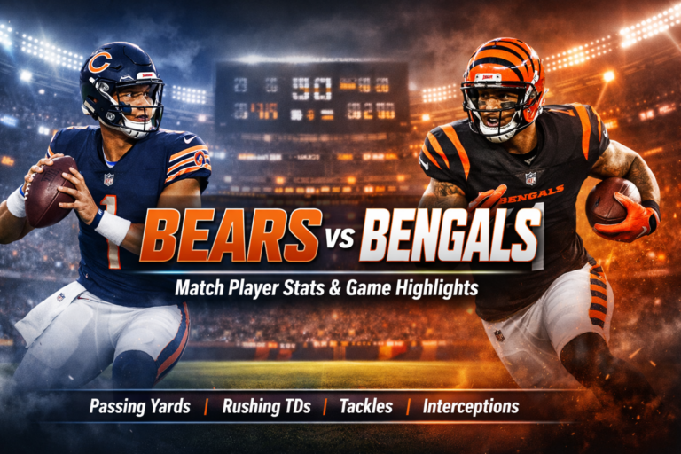 Chicago Bears vs Bengals Match Player Stats