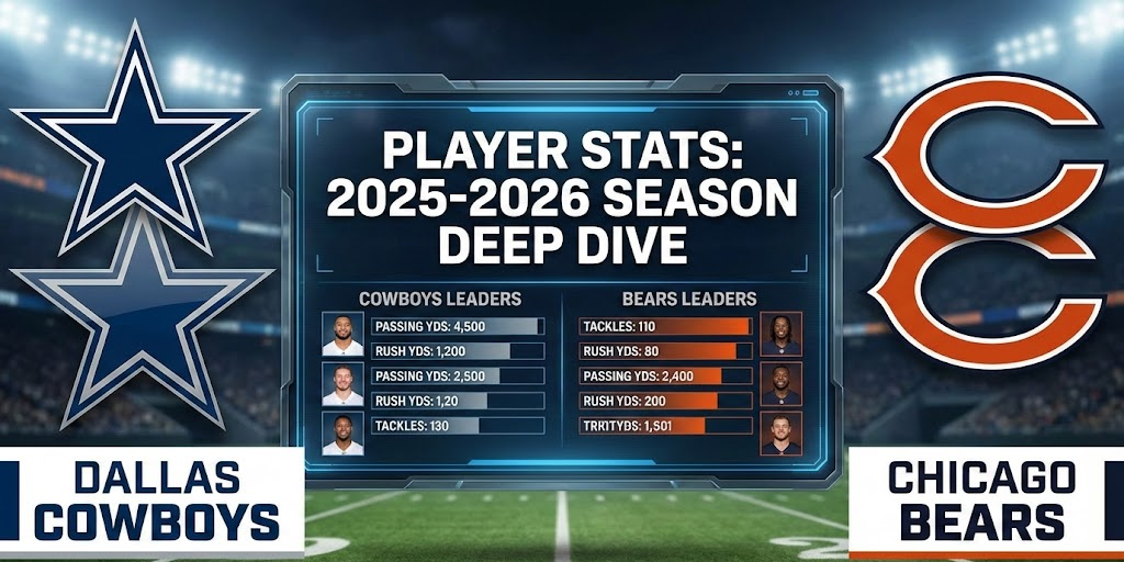 Dallas Cowboys vs Chicago Bears Match Player Stats