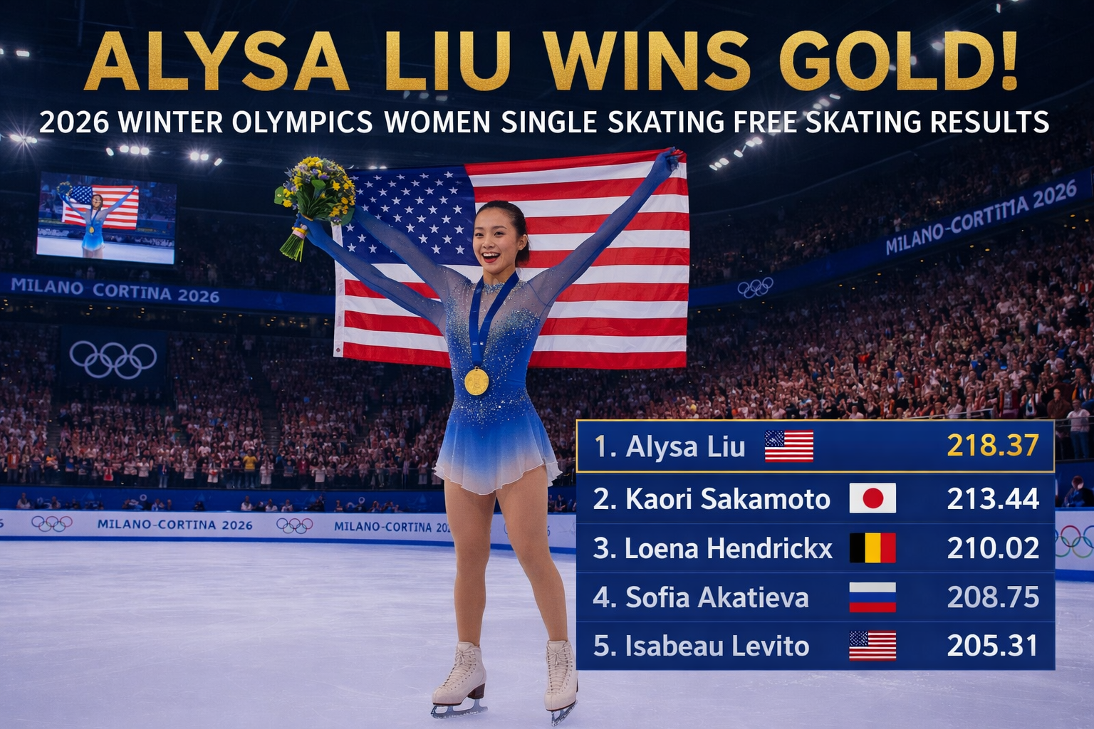 2026 Winter Olympics Women Single Skating Free Skating