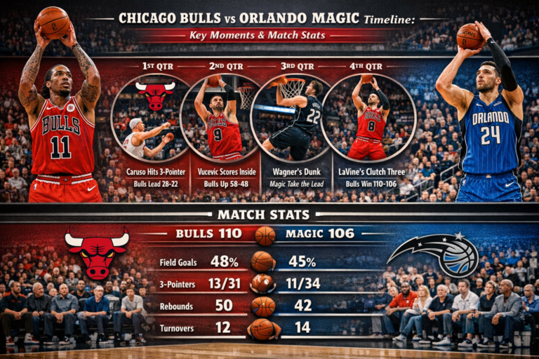 Chicago Bulls vs Orlando Magic Timeline