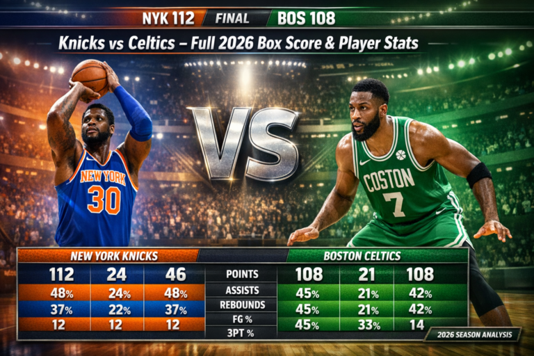 Knicks vs Boston Celtics Match Player Stats