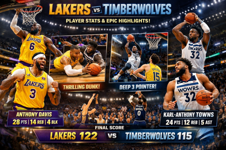Lakers vs Timberwolves Match Player Stats