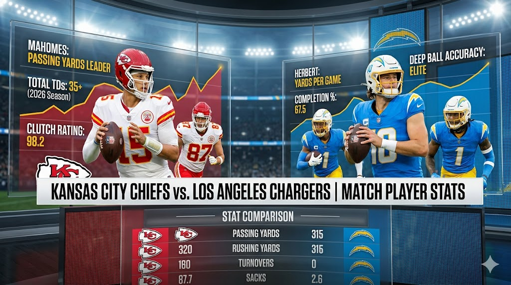Kansas City Chiefs vs Los Angeles Chargers Match Player Stats
