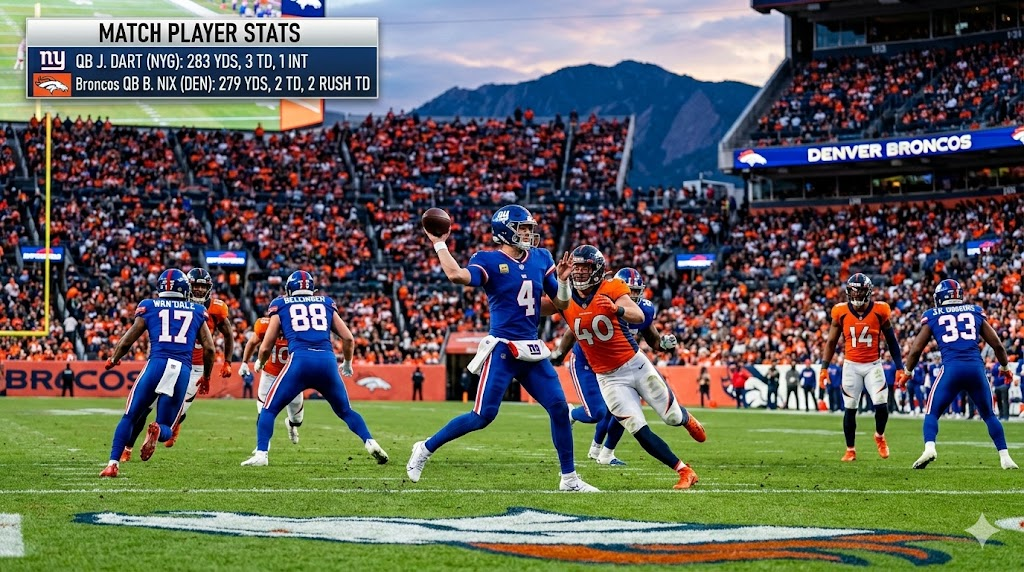 New York Giants vs Denver Broncos Match Player Stats