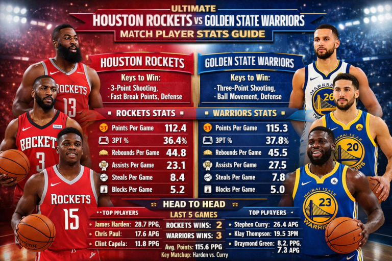 Houston Rockets vs Golden State Warriors Match Player Stats