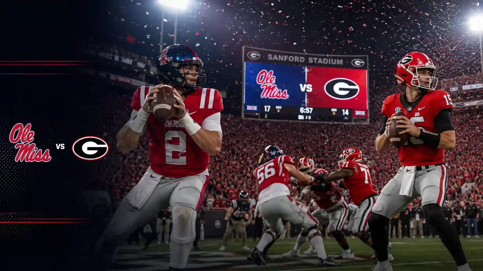 Ole Miss Rebels Football vs Georgia Bulldogs Football Match Player Stats